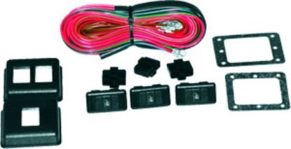 Illuminated rocker 3 swi tch door mount