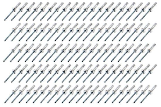 Small Head Rivet Silver 100pc 3/16in