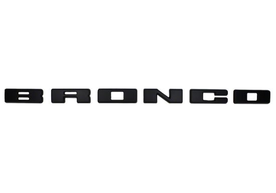Bronco Grille Lettering Overlay Kit - Black