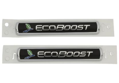 EcoBoost Emblems/Badges- Black and Silver-Pair