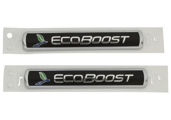 EcoBoost Emblems/Badges- Black and Silver-Pair