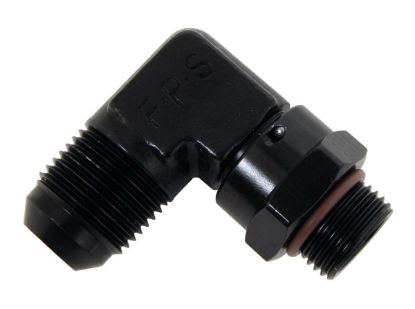 #10 x 7/8-14 90 Deg Swivel Adapter Black