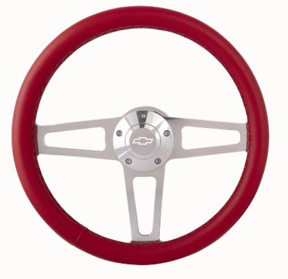 Billet T Series Red Wrap ped Steering Wheel
