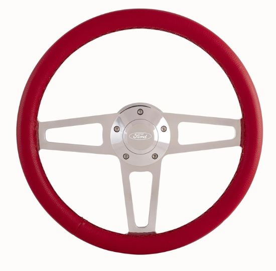 Billet T Series Red Wrap ped Steering Wheel