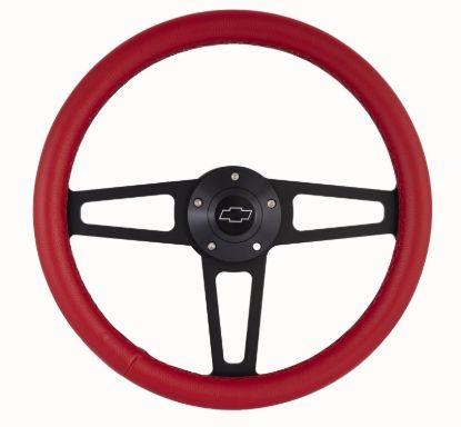 Billet T Series Red Wrap ped Steering Wheel
