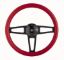 Billet T Series Red Wrap ped Steering Wheel