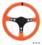 Ultrasuede Steering Wheel Race Orange