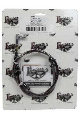 VS Throttle Cable Black Black Wrap w/ Red Tracer