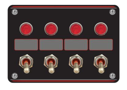 Accessory Panel Black Switch w/Pilot Light