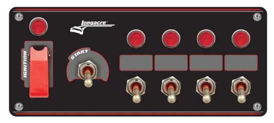 Ignition Panel Black w/4 Acc and Pilot Light