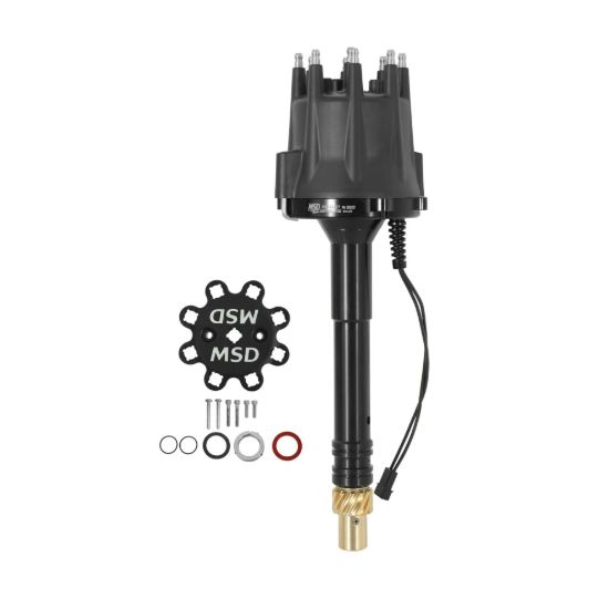 Chevy V8 Pro Billet Distributor Black Finish