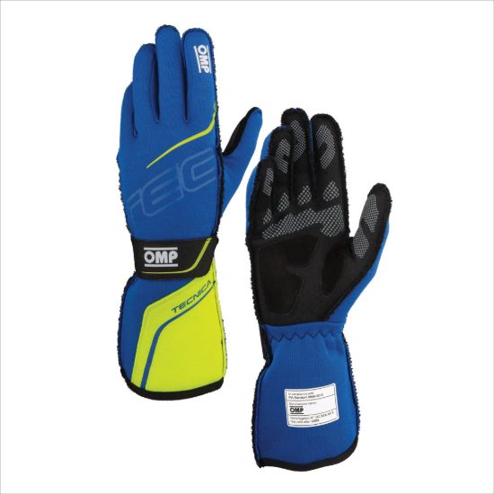 TECNICA GLOVES FIA 8856- 2018 BLUE / YELLOW SZ. L