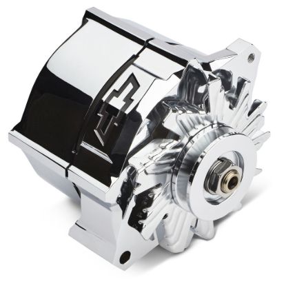 Alternator Recessed Black Bowtie Chrome