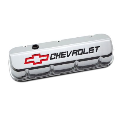 Slant Edge Valve Covers BBC Chrome