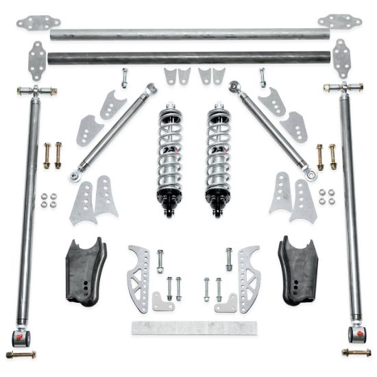 Rear 4-Link Triangulated Double Adjustable Shocks