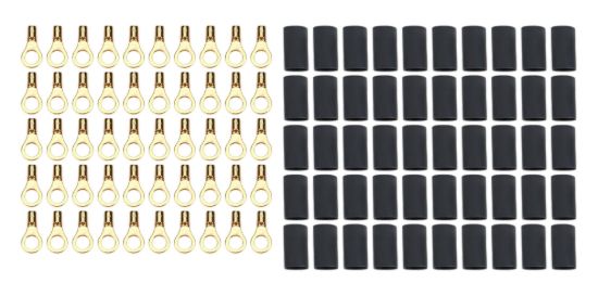 Ring Terminal #10 16-22 Ga w/Heat Shrink 50pk