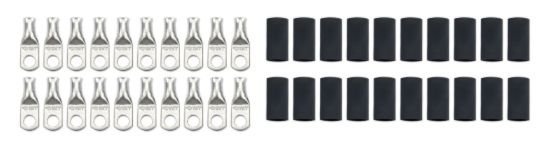 Ring Terminals 1/4in 6 Ga w/Heat Shrink 20pk