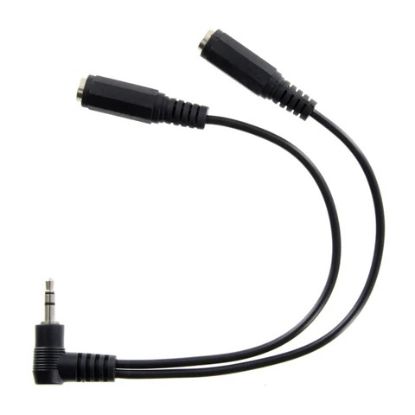 Splitter Stereo 1/8in Male to 1/8in Dual Femal
