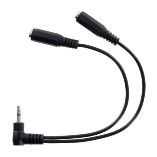 Splitter Stereo 1/8in Male to 1/8in Dual Femal