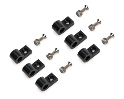 5/16in Black Aluminum Line Clamps 6/pkg