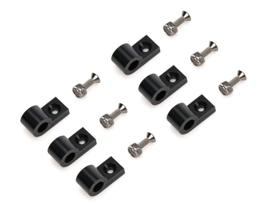 5/16in Black Aluminum Line Clamps 6/pkg