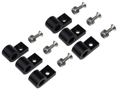 9/16in Black Aluminum Line Clamps 6/pkg