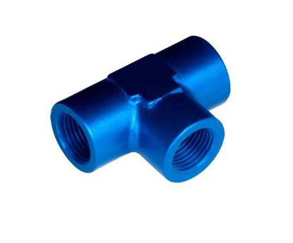 1/8in FM Tee NPT Adapter Blue