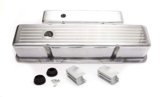 SBC Alum Tall V/C Ball Milled Polished