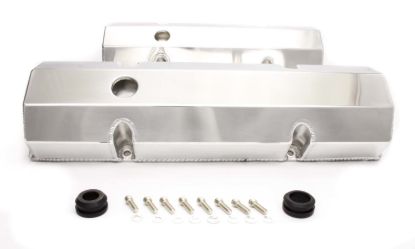 SBC Alum Fabricated Tall V/C Polished