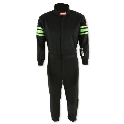 Black Suit Single Layer Kids Small Green Trim