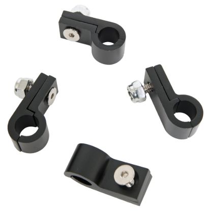Line Clamp 6AN Tubing Black Anodized (4 Pack)