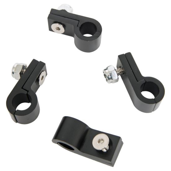 Line Clamp 6AN Tubing Black Anodized (4 Pack)