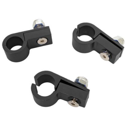 Line Clamp 8AN Tubing Black Anodized (3 Pack)