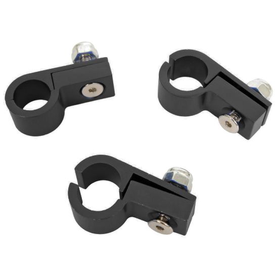 Line Clamp 8AN Tubing Black Anodized (3 Pack)
