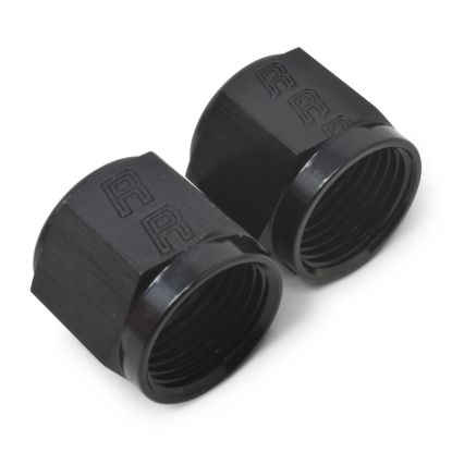 4AN To 1/4 Tube Nut Black 6 Pack