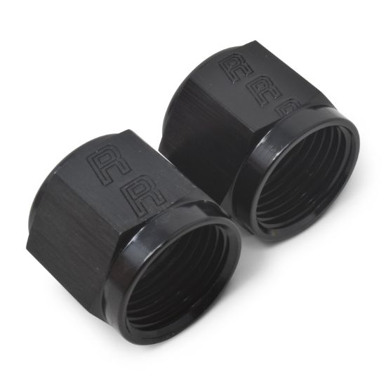 4AN To 1/4 Tube Nut Black 6 Pack
