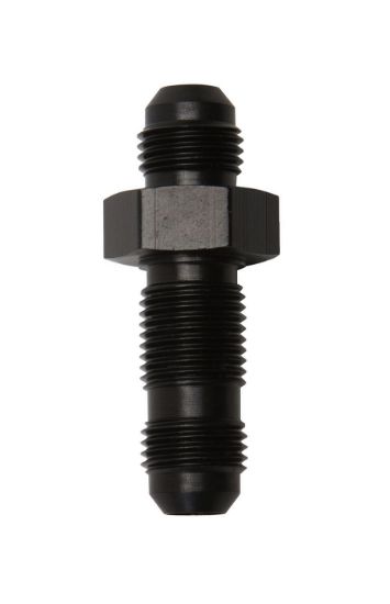 #6 Str Bulkhead Fitting Black