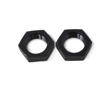 8AN Bulkhead Nuts Black 2/pkg
