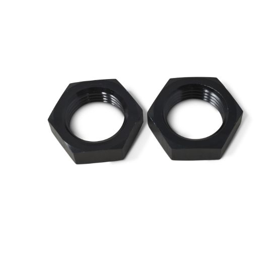8AN Bulkhead Nuts Black 2/pkg