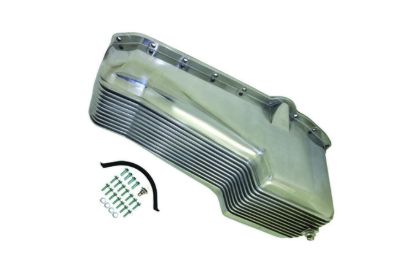 Oil Pan 1958-79 SB Chevy 262-400 Finned Polished