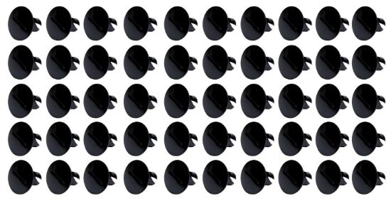 Large Head Dzus Buttons .500 Long 50 Pack Black