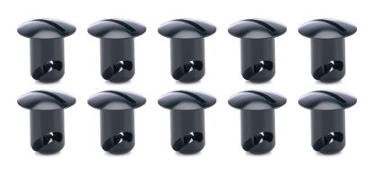 Oval Head Buttons .450 Long Black 10 Pack