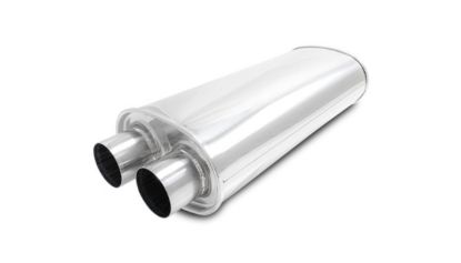 STREETPOWER Oval Muffler 2.50in Inlet/Outlet