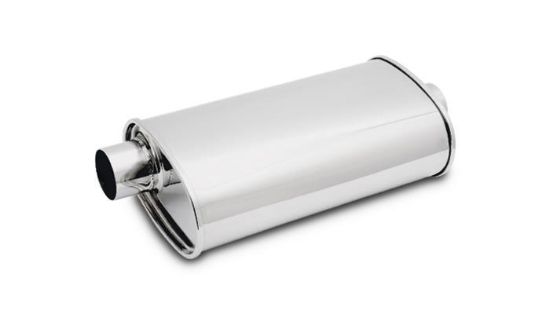 S/S Oval Muffler 2-1/2in In 2-1/2in Out- Offset C