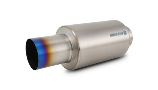 Muffler with Straight Cu t Burnt Tip  4in Inlet