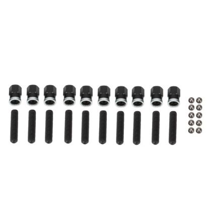 Gear Cover Kit High Nut Alum Short Blk 6-Bolt