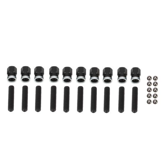 Gear Cover Kit High Nut Alum Short Blk 6-Bolt