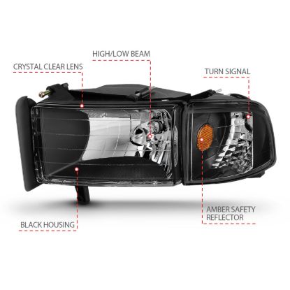 Picture of ANZO USA Headlight Set - 111067