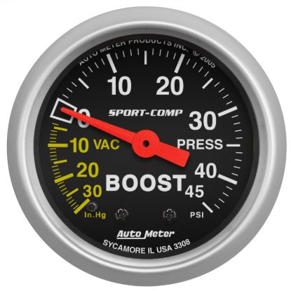 Picture of AutoMeter Boost Gauge - 3308