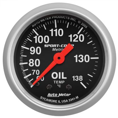 Picture of AutoMeter Engine Oil Temperature Gauge - 3341-M
